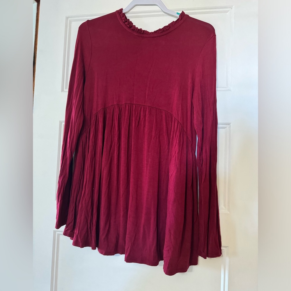 Hailey & Co Maroon Medium Blouse